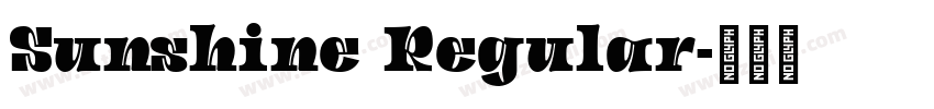 Sunshine Regular字体转换